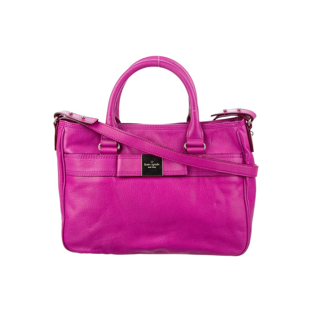 Kate Spade Primrose Hill Goldie Bag Women Hot Fuchsia Pink Leather Bow PXRU3189